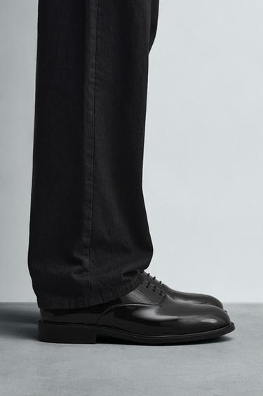 FAUX-PATENT DRESS SHOES - Black by Zara - Image 0