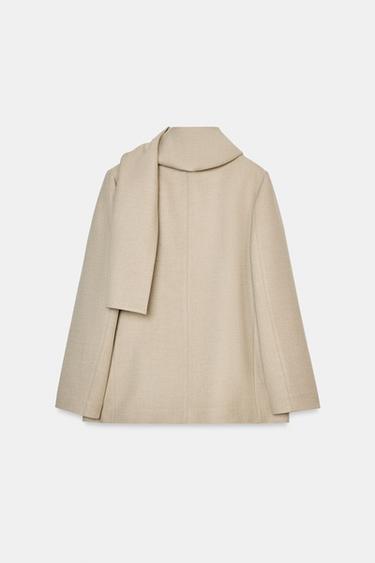 VESTE COL FOULARD - Sable de Zara - Image 7