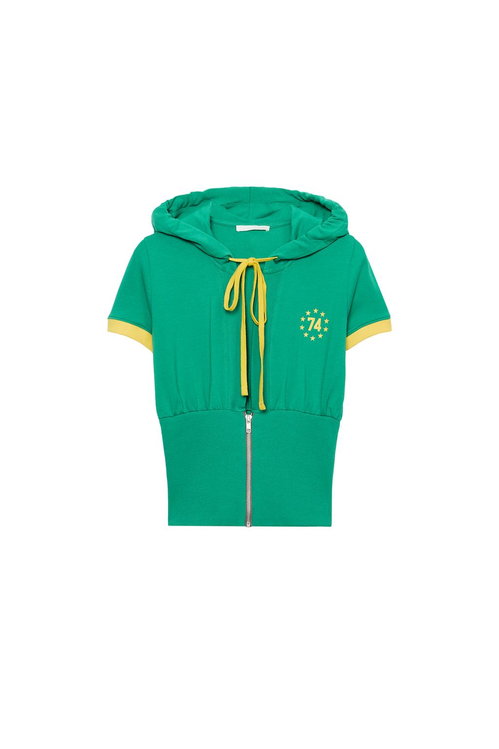 ZIPPERED HOODIE TOP - image 3
