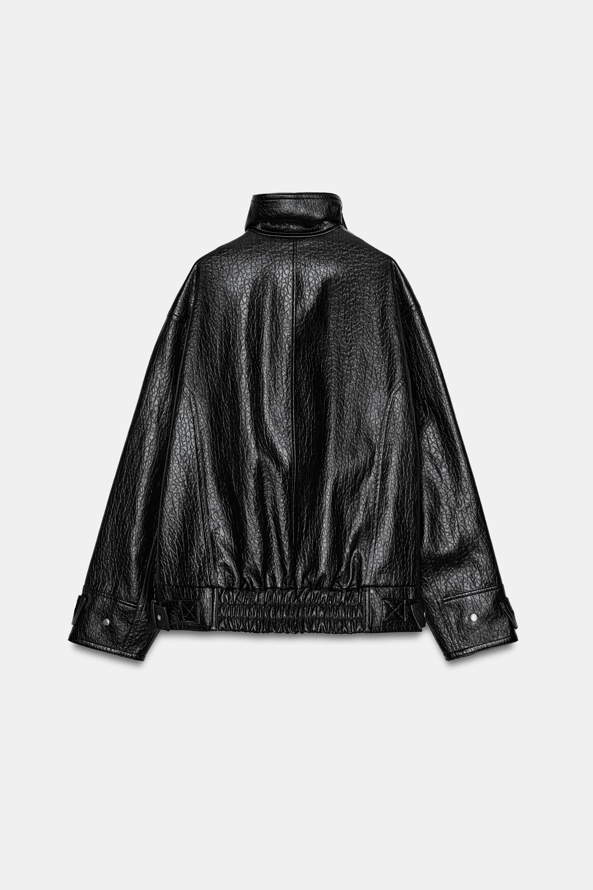 ZWコレクション フェイクレザージャケット - ブラウン | ZARA Japan / 日本