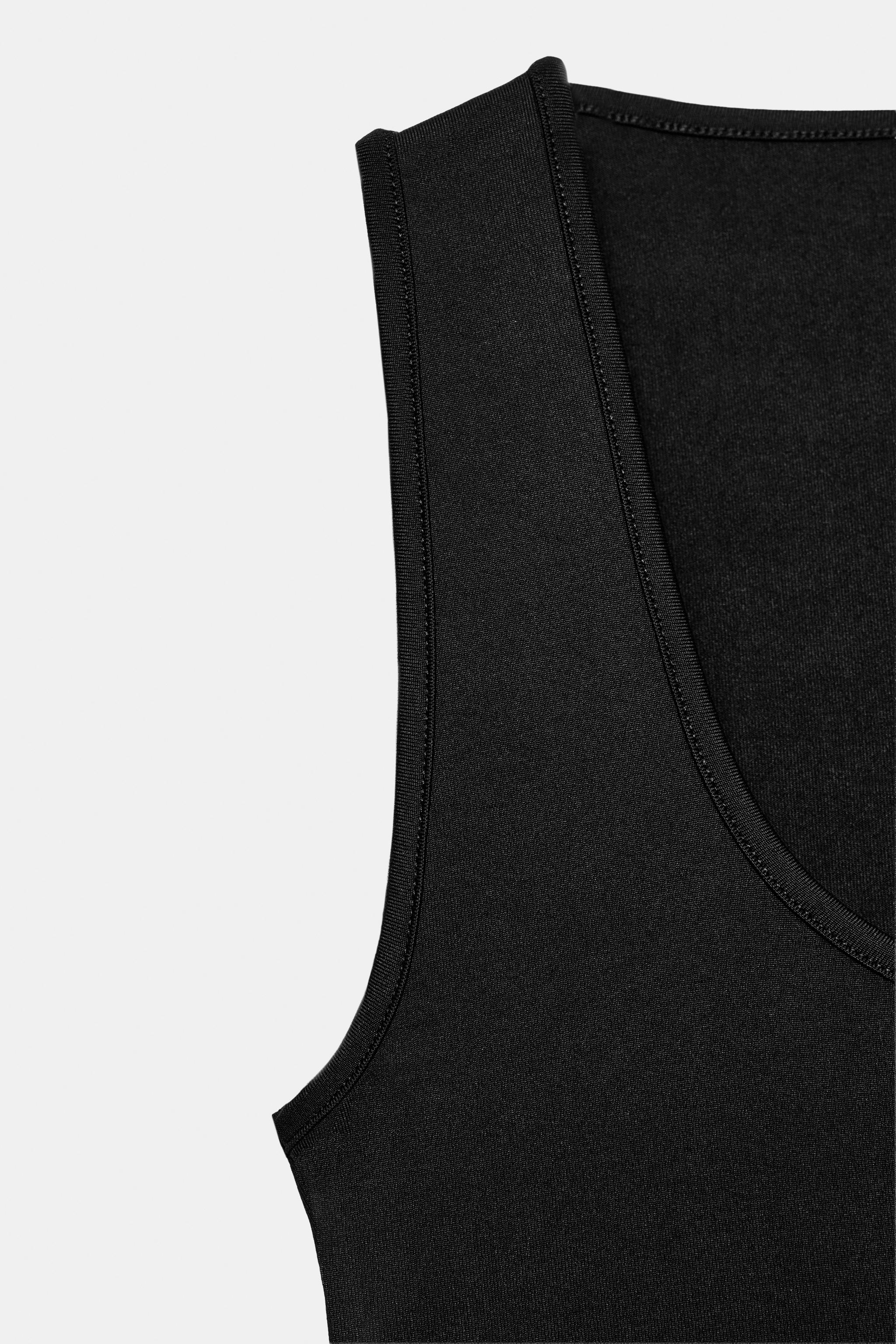 Женские футболки Zara WIDE STRAP POLYAMIDE T-SHIRT — фото 6