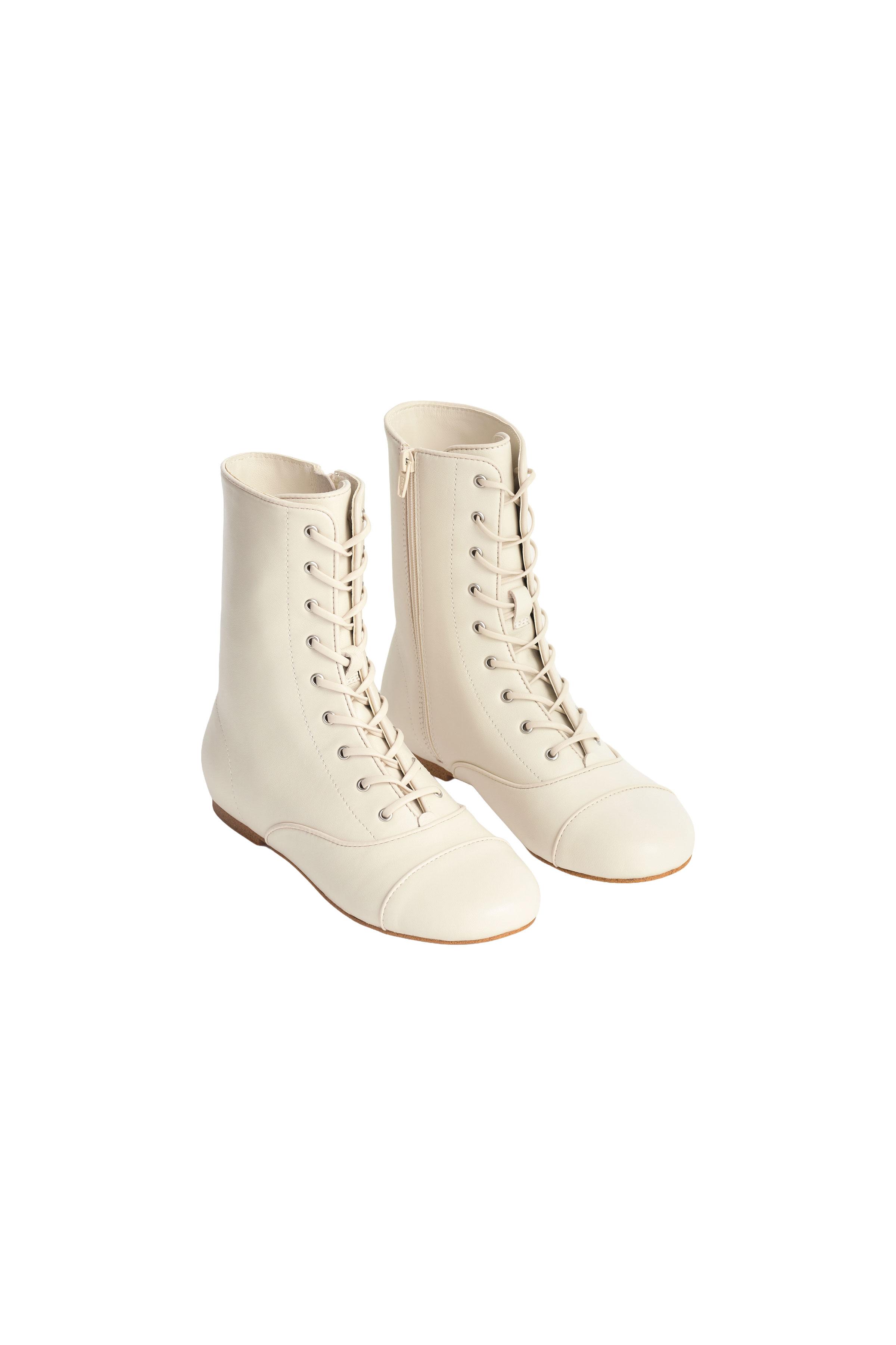 LIMITED EDITION LEATHER LACE-UP ANKLE BOOTS