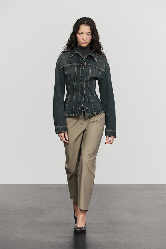 Pantalon carrot fit 100 % coton - Sable de Zara - Image 0