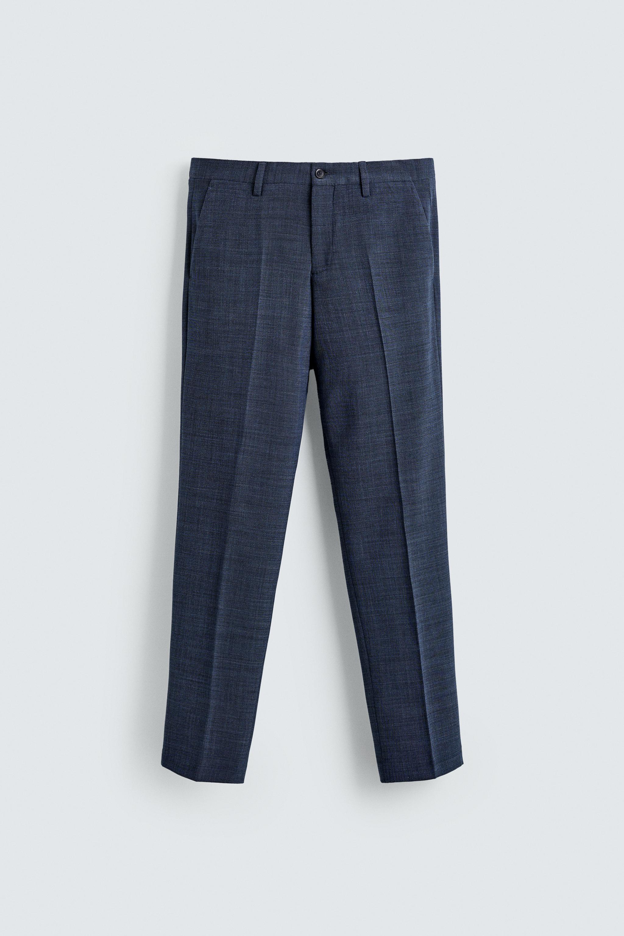 TEXTURED SUIT PANTS