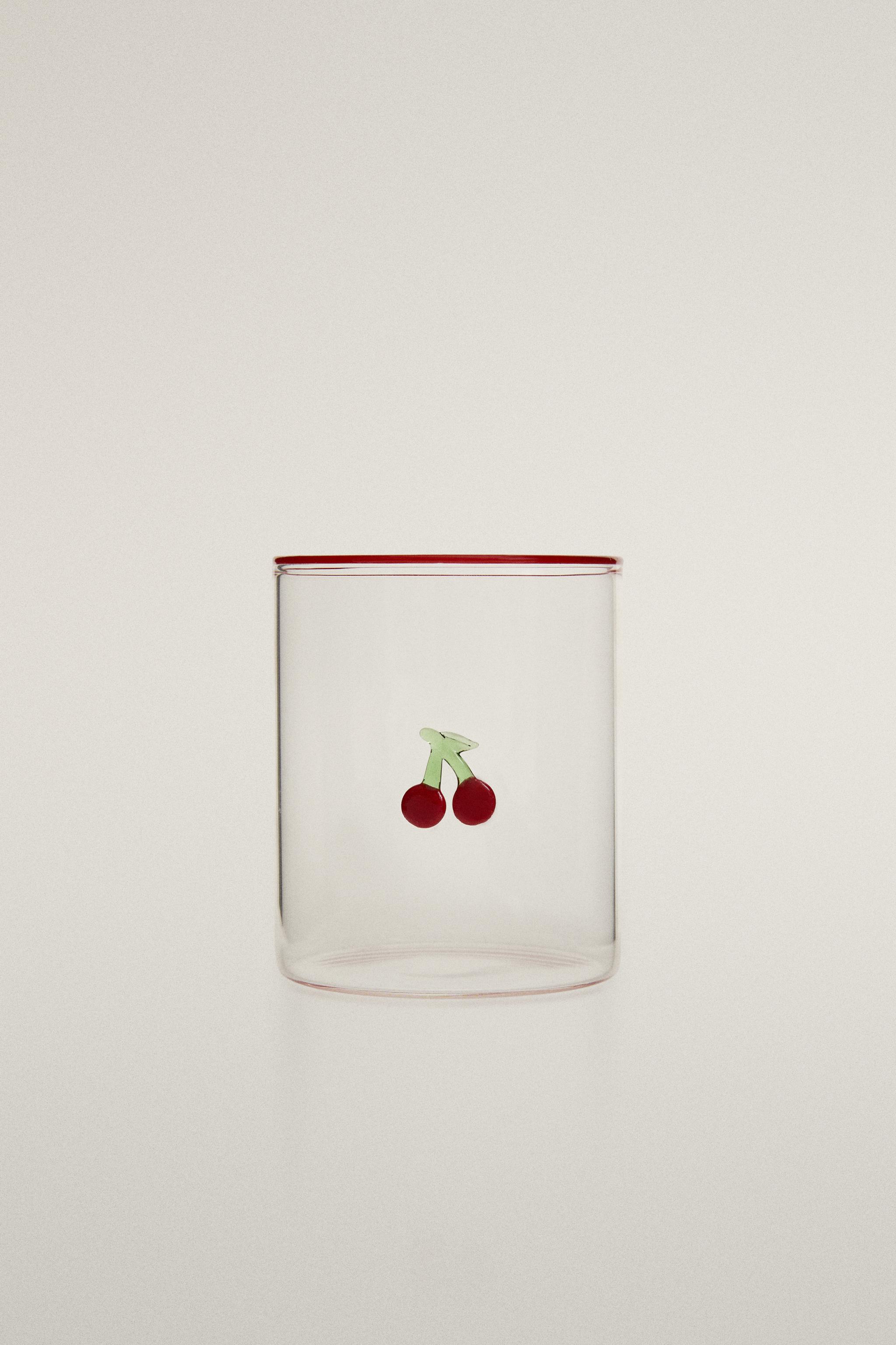 BOROSILICATE FRUIT TUMBLER — Red
