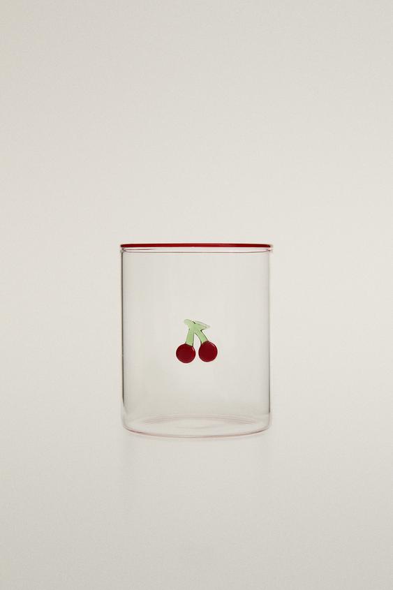 Zara BOROSILICATE FRUIT TUMBLER - Red - Image 0
