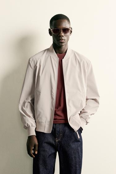CAZADORA BOMBER LIGERA - Blanco roto de Zara
