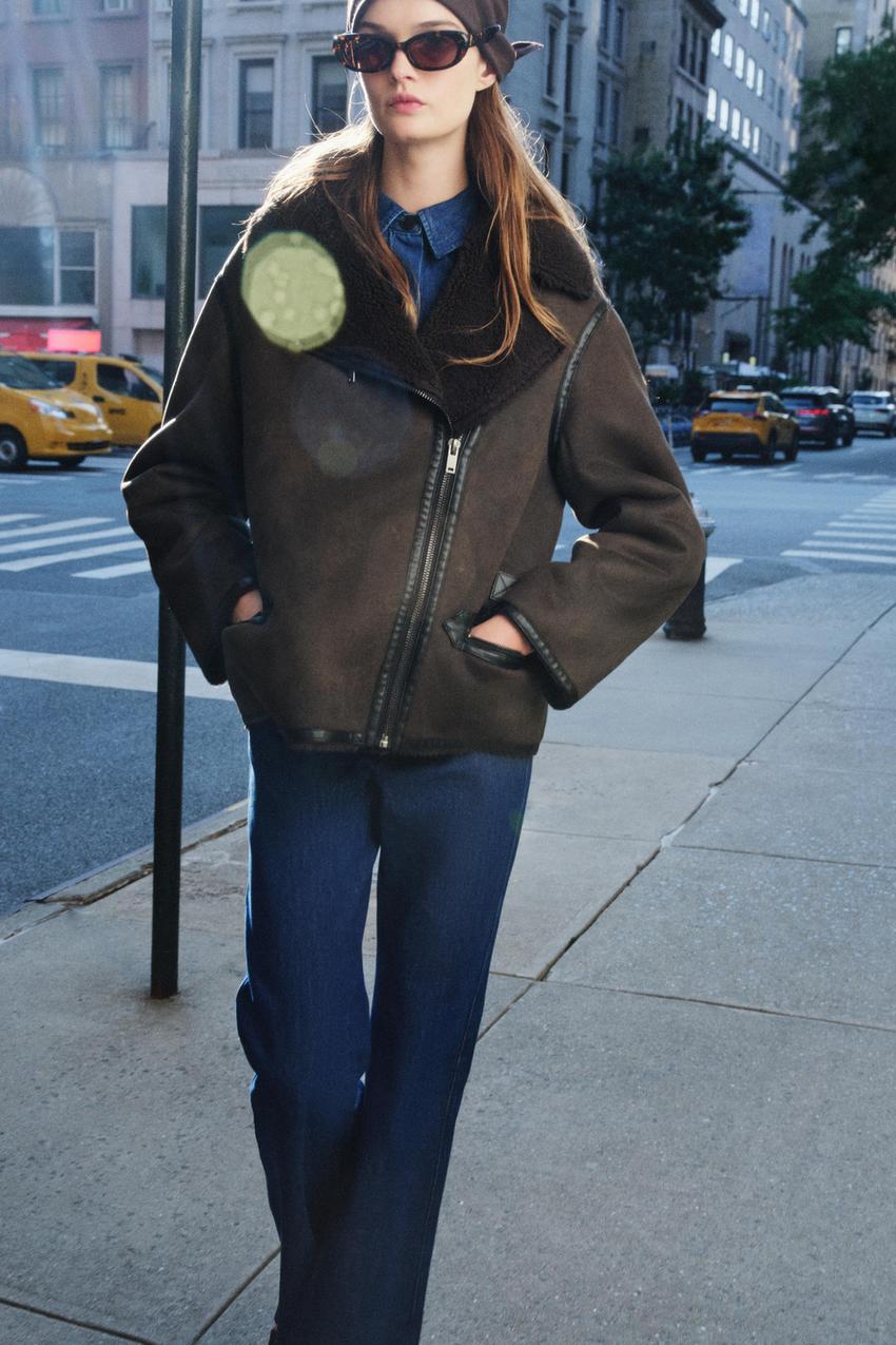 DOUBLE FACED JACKET ZW COLLECTION - Brown | ZARA United States