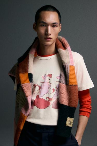 JERSEY PATCHWORK HARRY LAMBERT FOR ZARA X DISNEY - Malva empolvado de Zara