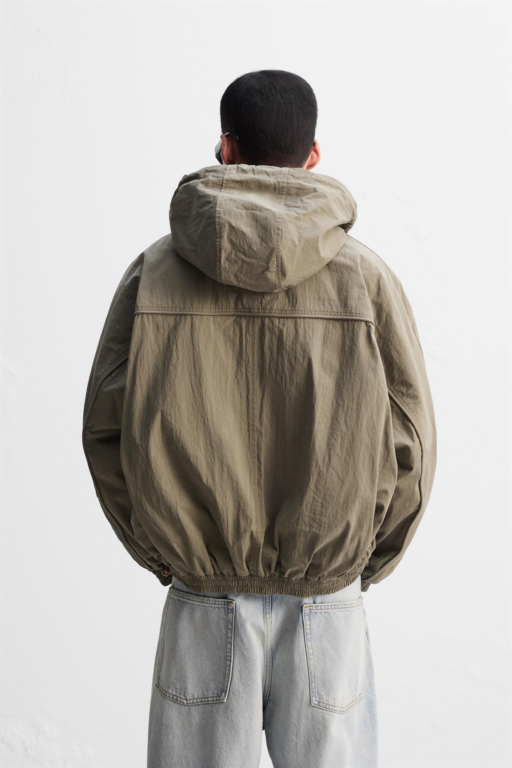 フード テクニカル ジャケット - ミディアムグリーン | ZARA
