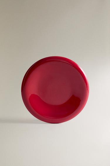 Zara GLAZED STONEWARE DESSERT PLATE - 紅色 - 圖片 0