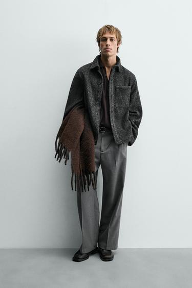 PANTALÓN WIDE FIT FLUIDO - Gris de Zara - Imagen 0