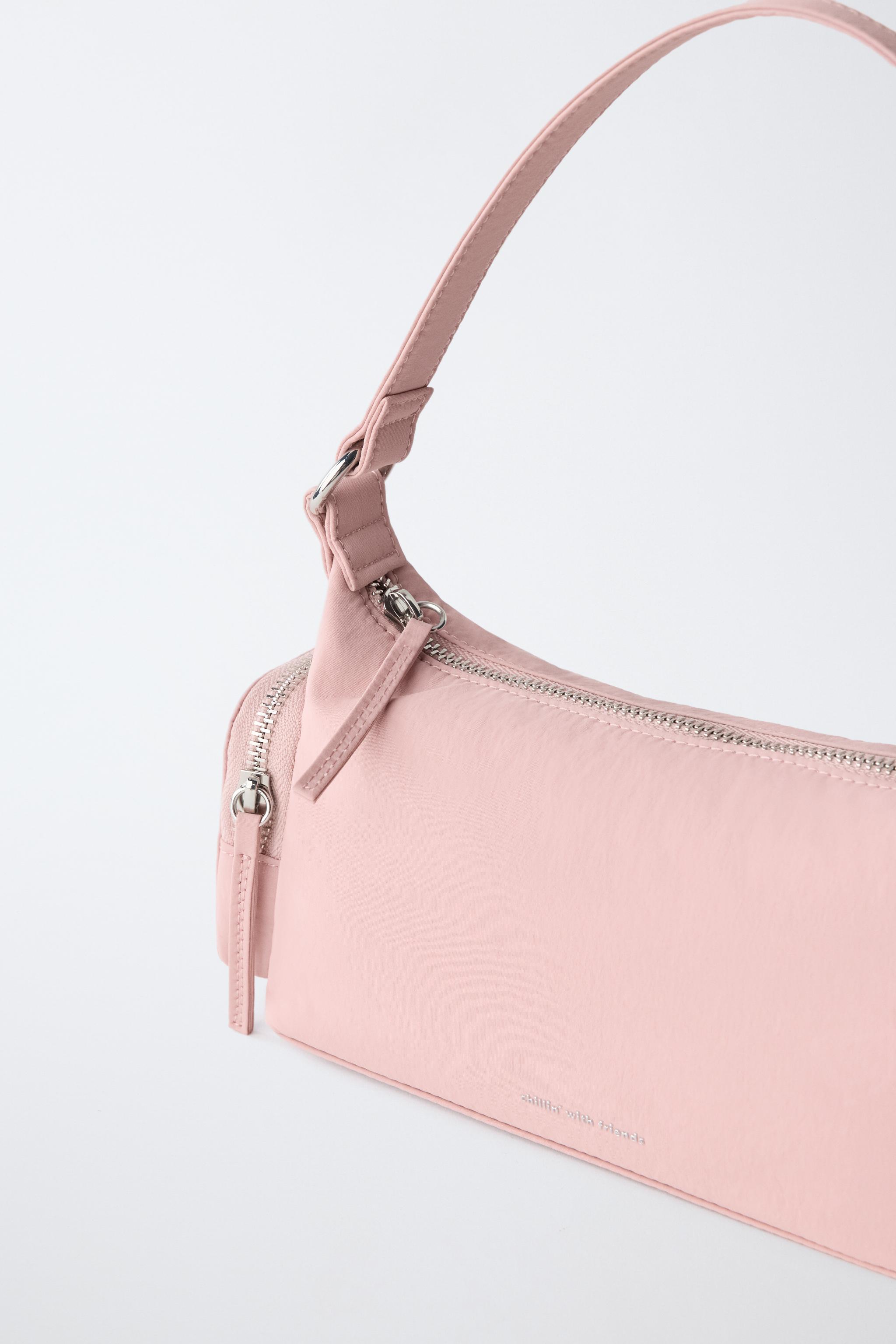 SHOULDER BAG WITH POCKETS — Pink