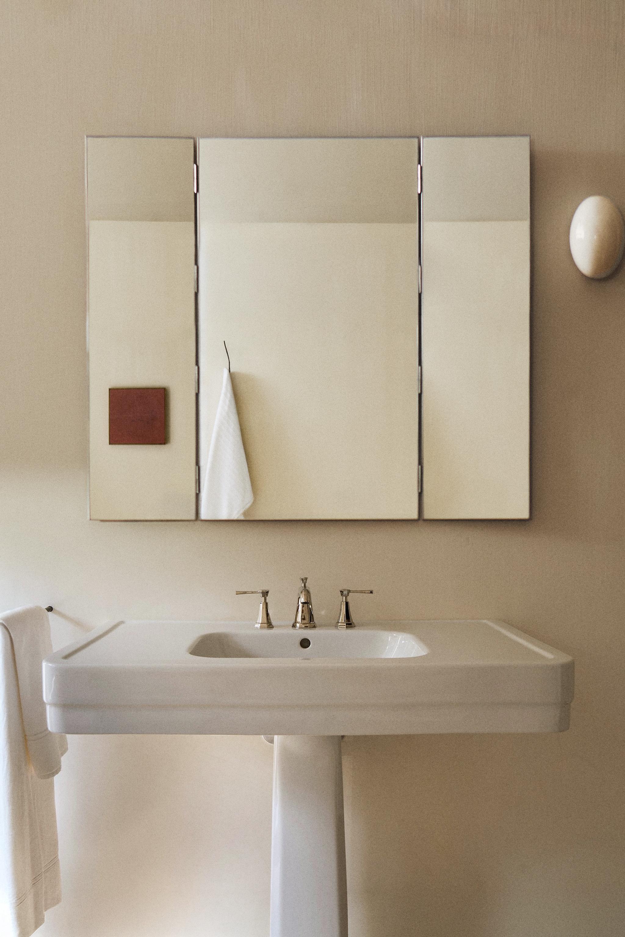 MIROIR TRIPTYQUE CONTOUR MÉTAL