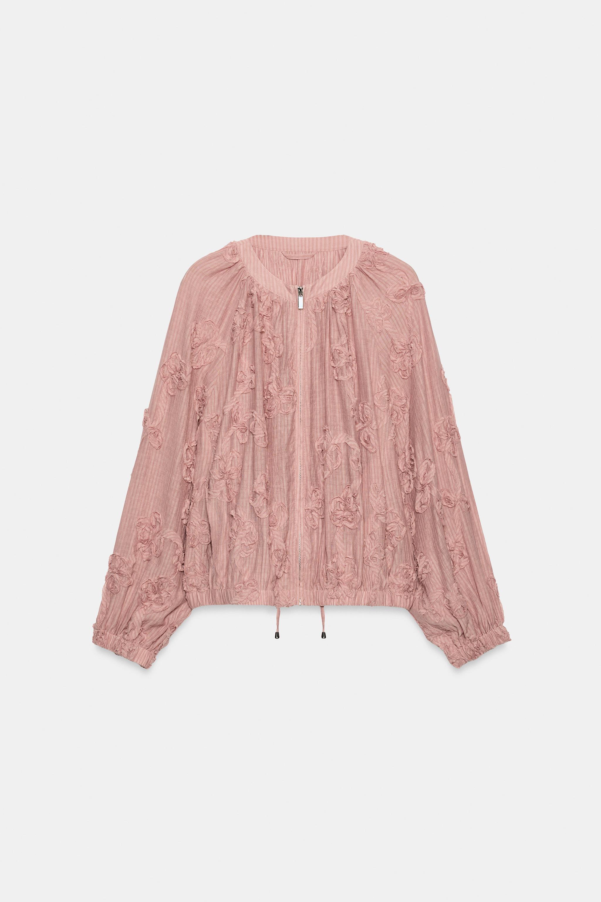 VESTE OVERSIZE STRUCTURÉE À FLEURS
