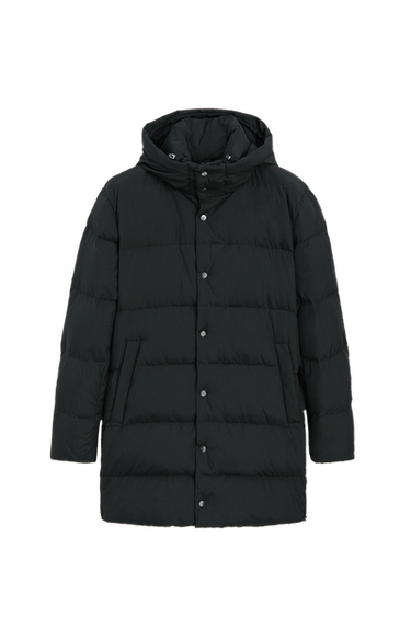 Long down jacket with hood — 045 1