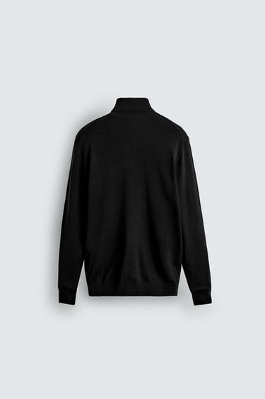 BASIC HIGH NECK SWEATER - Black by Zara - Image 1