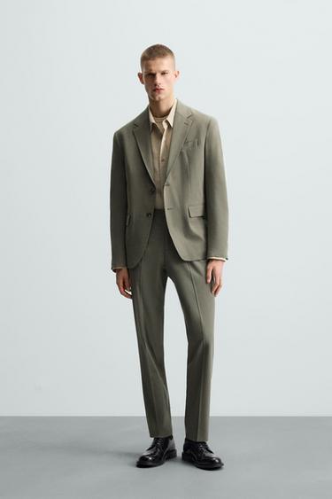 BLAZER TRAJE CON LANA - Verdoso de Zara - Imagen 0