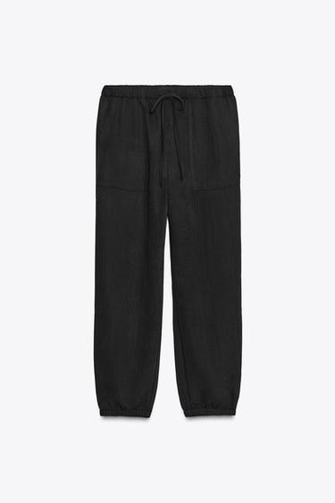 PANTALÓN JOGGER FLUIDO - Negro de Zara
