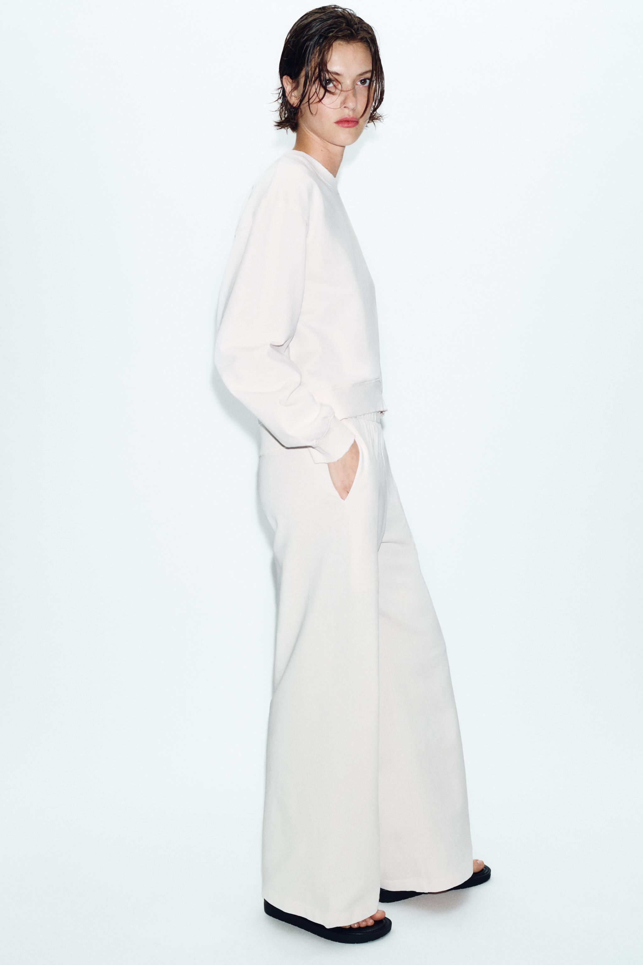 SOLUK EFEKTLİ GENİŞ PAÇA PANTOLON - Görsel 3