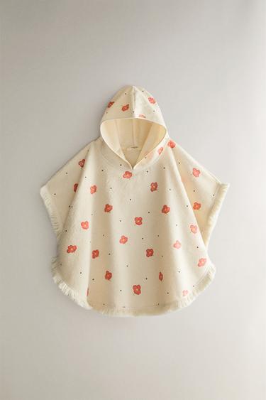 PONCHO ENFANT PLAGE FLEURS - Crème de Zara - Image 0