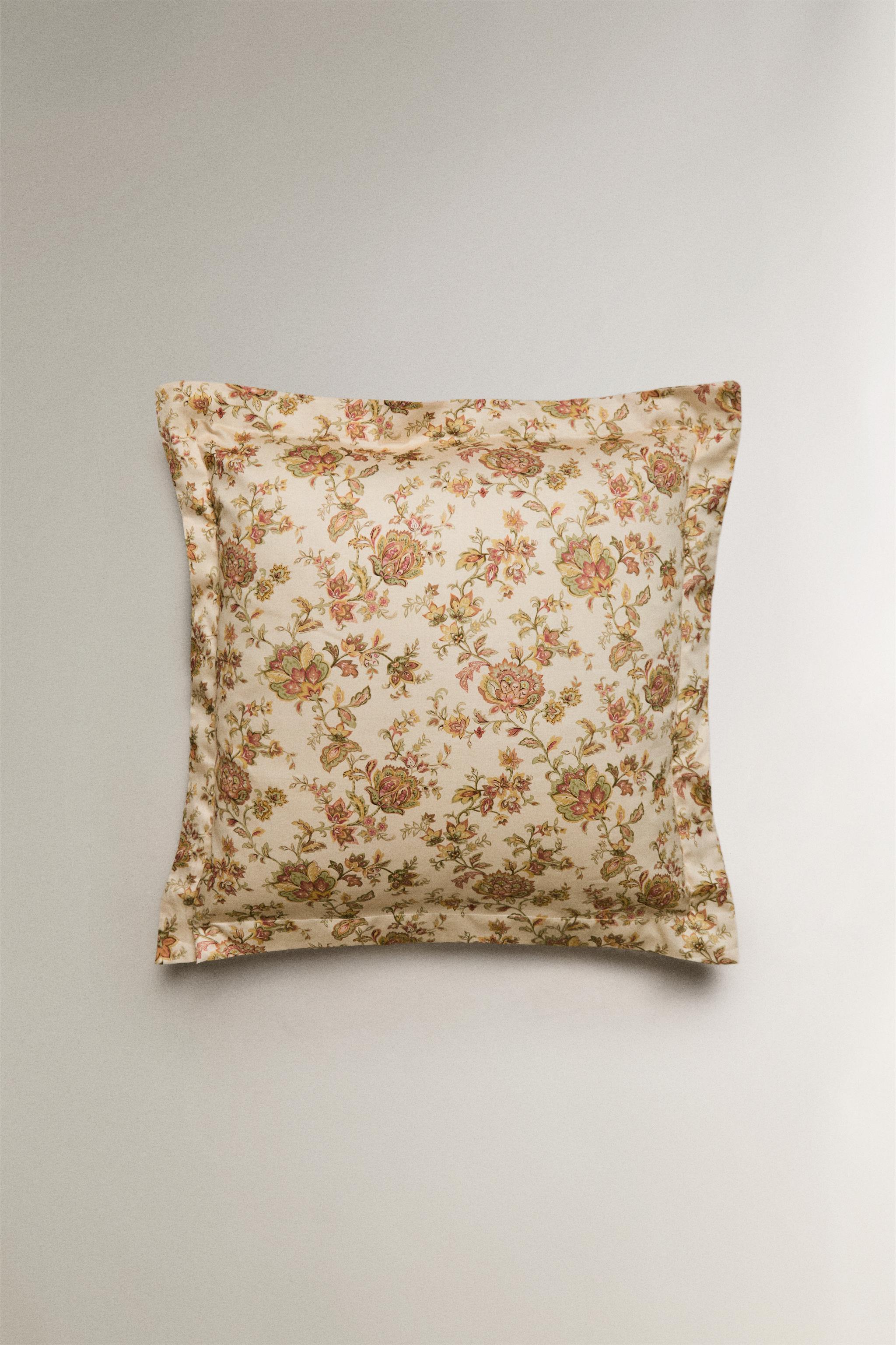 FLORAL SATEEN PILLOWCASE