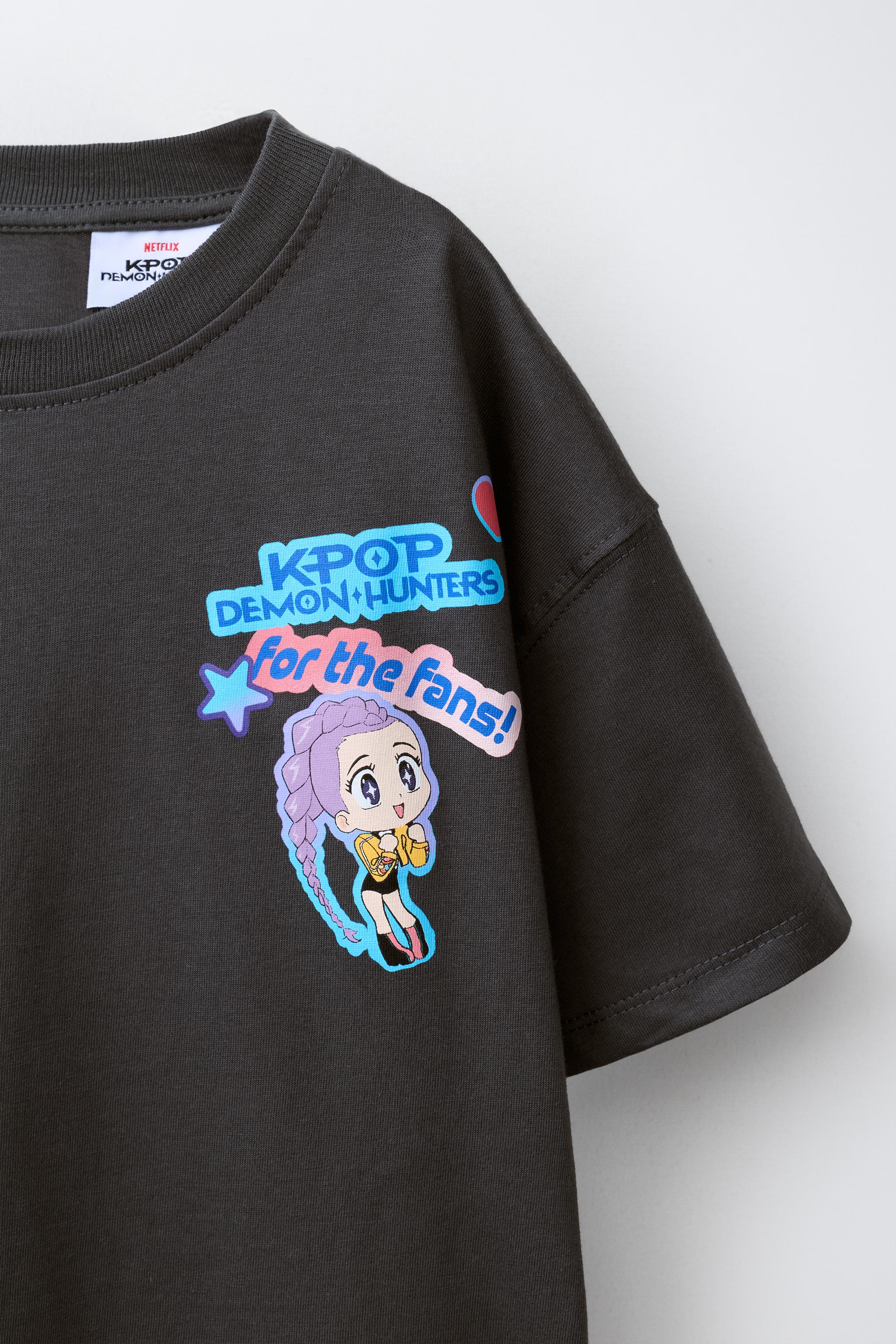 Детские футболки Zara KPOP DEMON HUNTERS™ NETFLIX © WASHED EFFECT T-SHIRT — фото 4