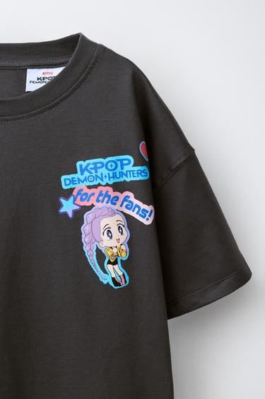 KPOP DEMON HUNTERS™ NETFLIX © FADED-EFFECT T-SHIRT - Anthracite grey by Zara - Image 2