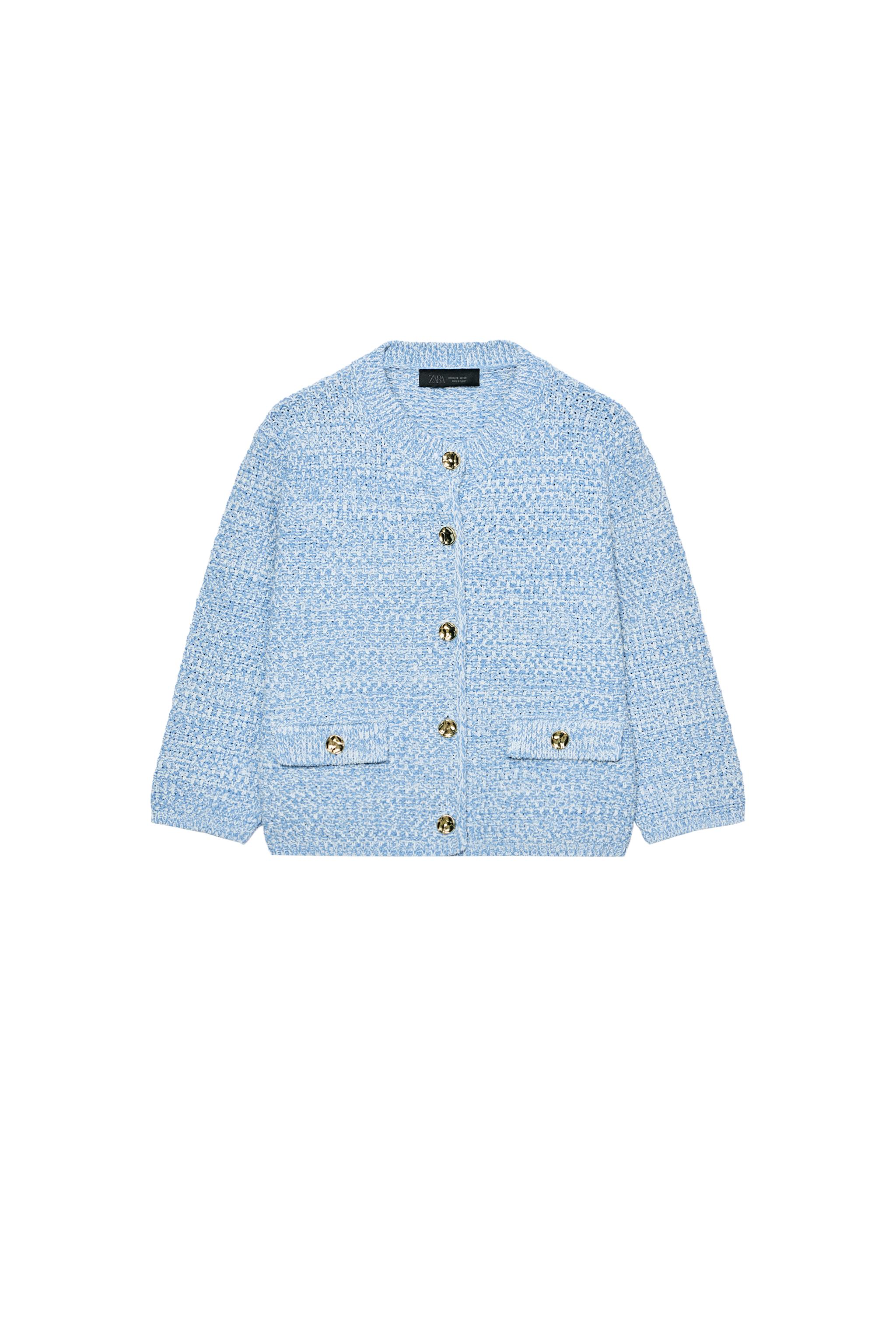 zara — CARDIGAN IN MAGLIA CON MANICHE A 3/4