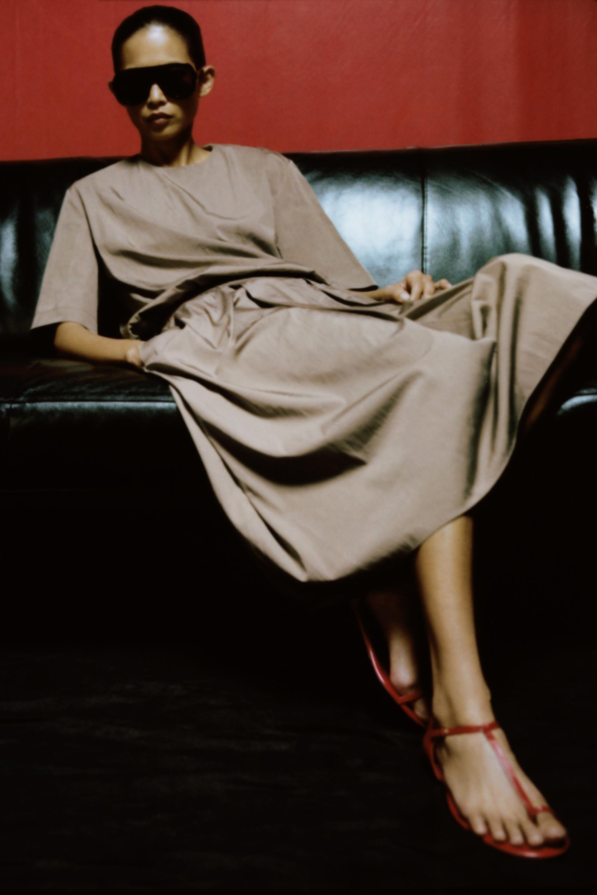 ZW COLLECTION NYLON MIDI SKIRT