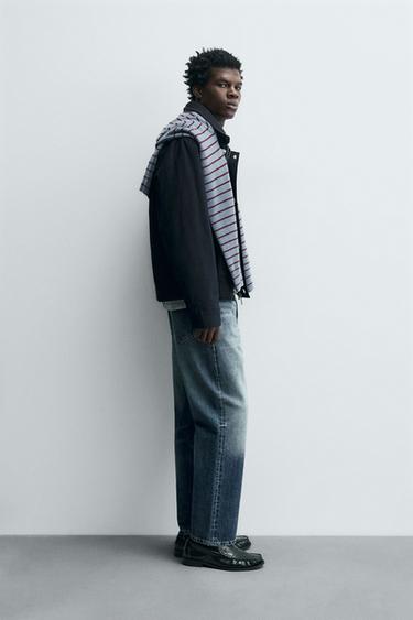 BLOUSON À BRANDEBOURGS ET COL BIMATIÈRE - Bleu marine de Zara - Image 3