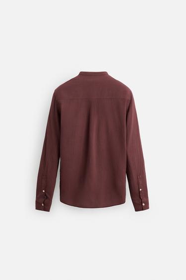 CHEMISE EFFET PLISSÉ - Vin de Zara - Image 7