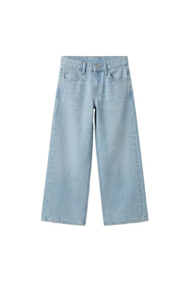WIDE-LEG JEANS WITH ANIMAL PATCHES - Light blue by Zara