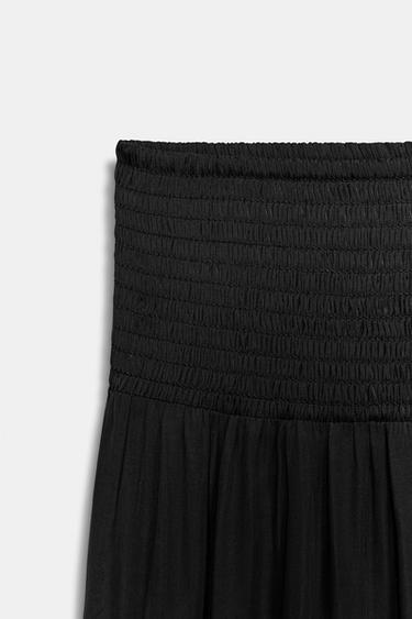 JUPE LONGUE SATINÉE À OUVERTURE - Noir de Zara - Image 7
