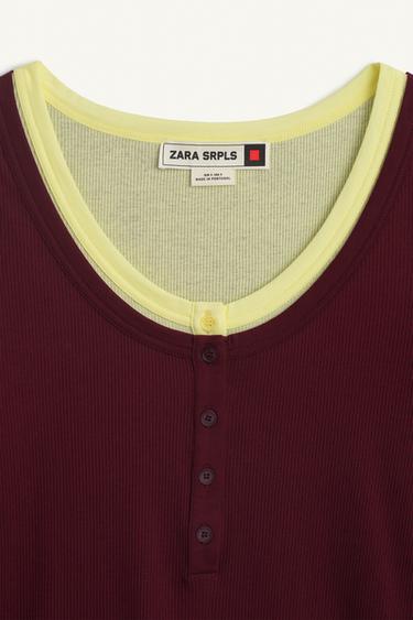 CTTN DBL TSHRT 16 - Bordeaux de Zara - Image 2