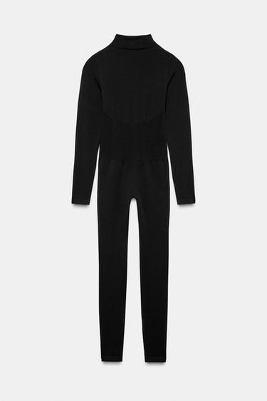 SEAMLESS MERINO WOOL SKI JUMPSUIT - Black by Zara - Image 6