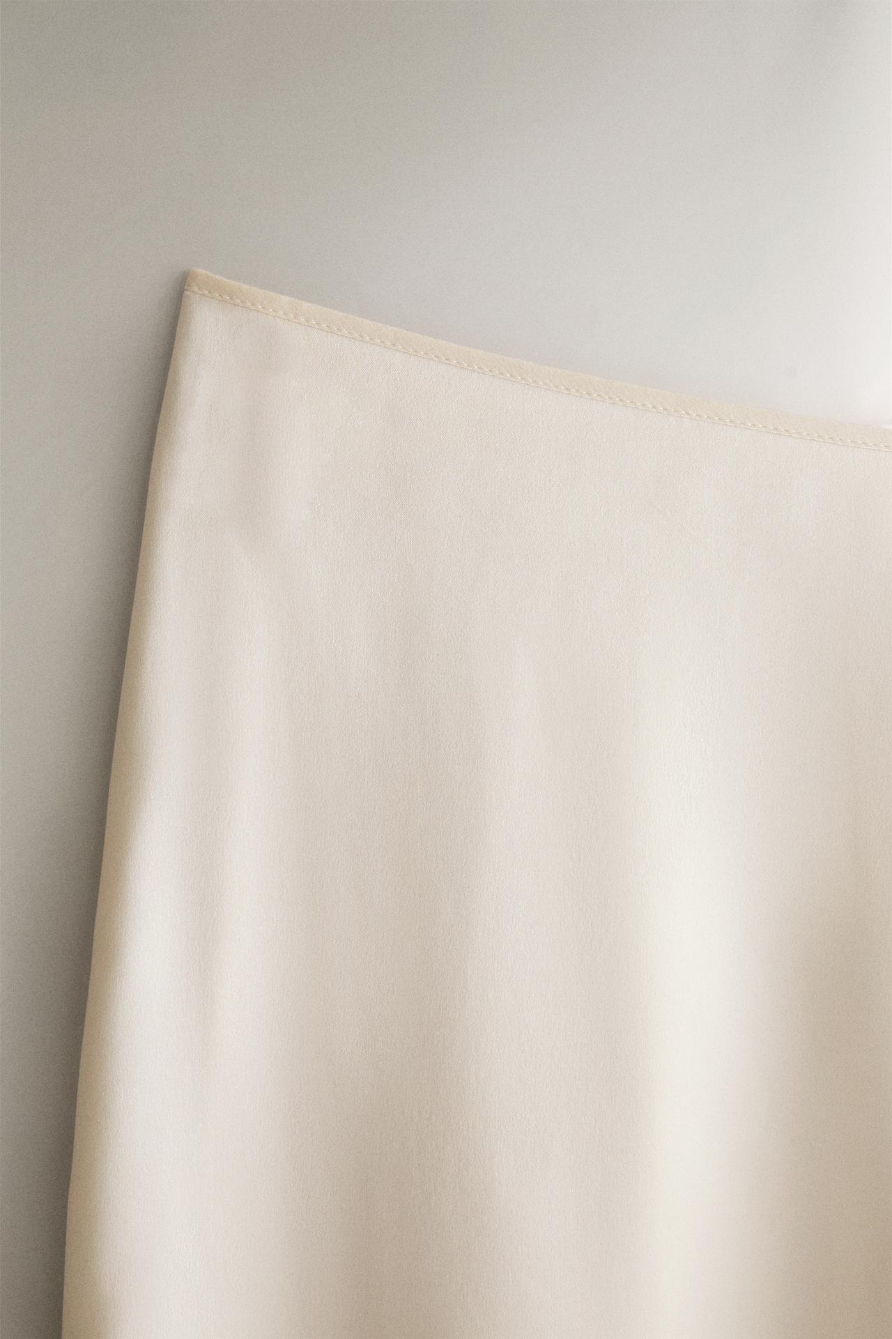 WIDE-LEG MULBERRY SILK TROUSERS — Ecru