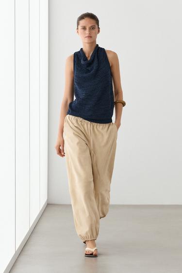 Zara Knit top with draped neckline - 452 - Image 0