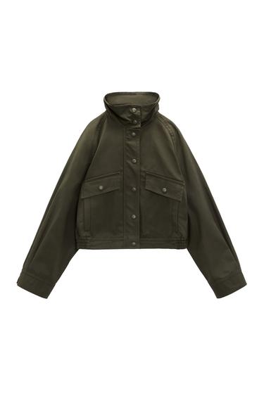 CROPPED POCKET BOMBER