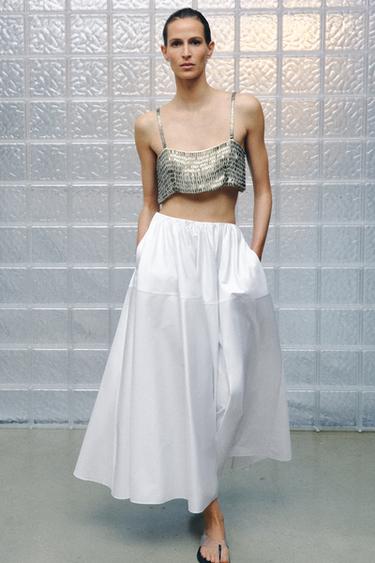 ZW COLLECTION VOLUMINOUS SKIRT - White by Zara - Image 4