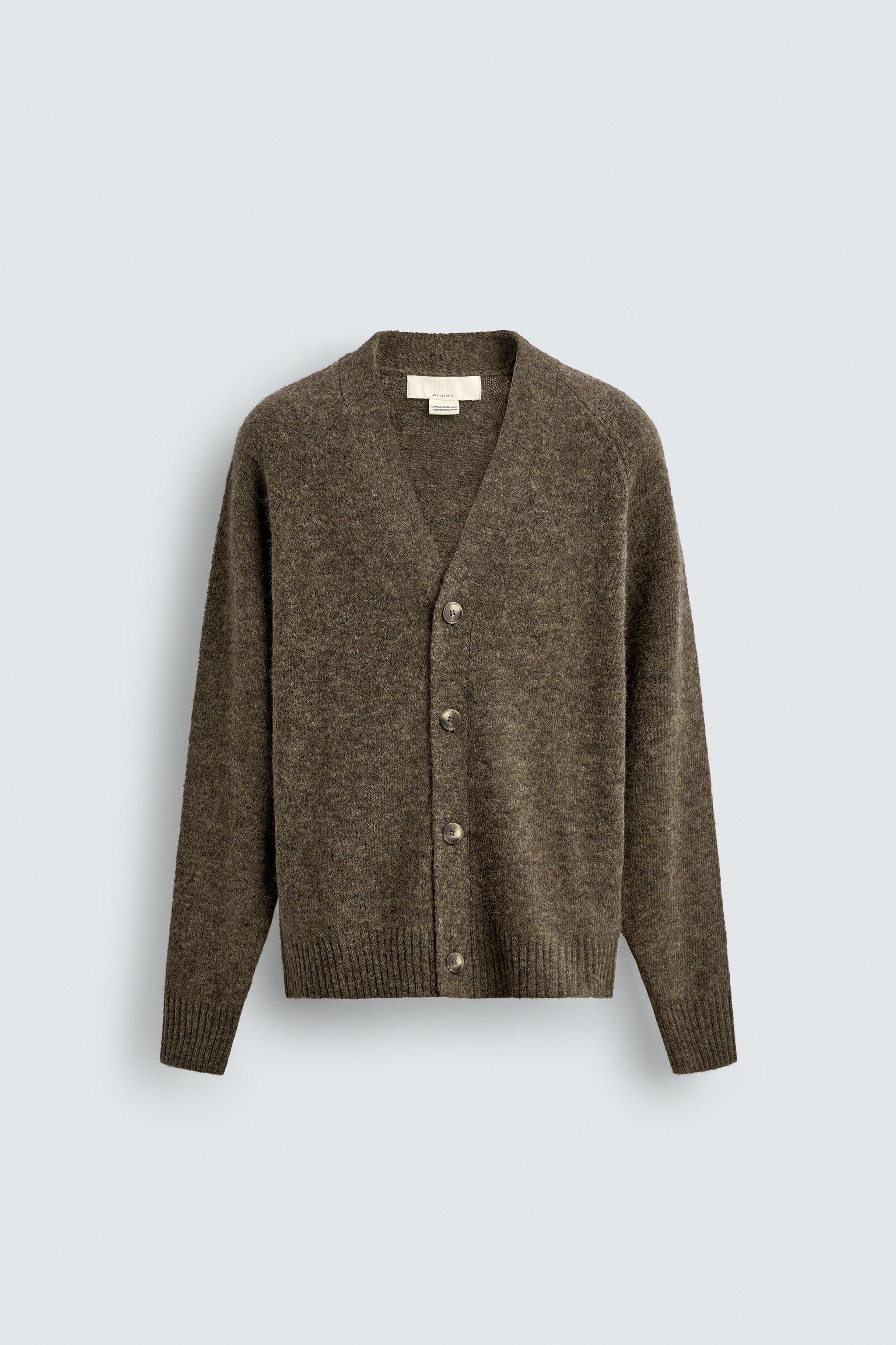 RELAXED FIT CARDIGAN LIMITED EDITION - Brown | ZARA United States