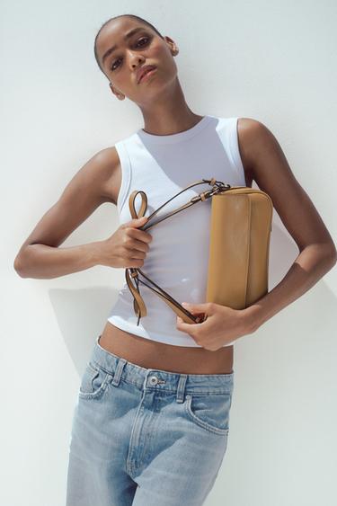 DOUBLE-HANDLE CROSSBODY BAG - Dark tan by Zara