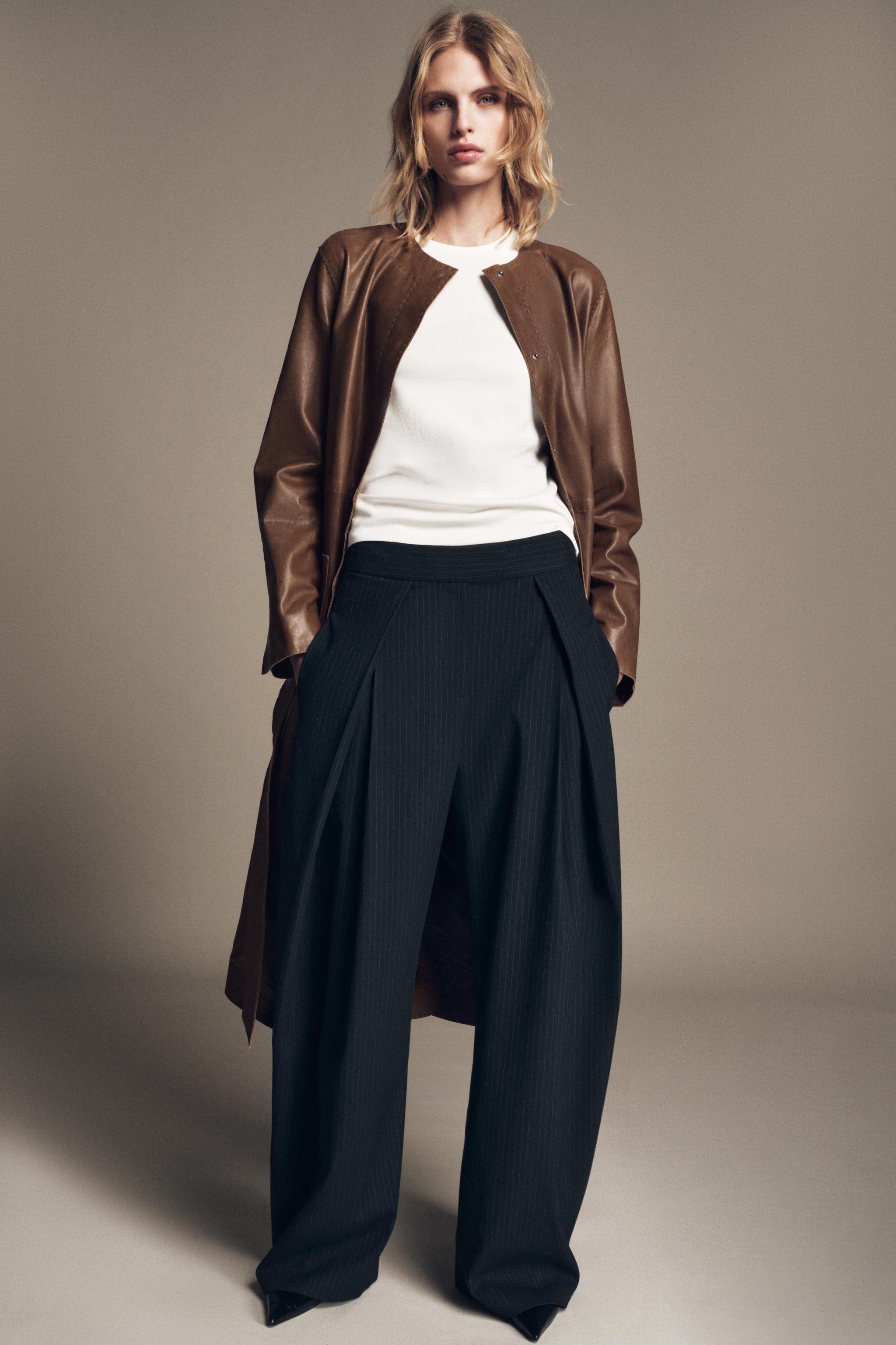 Zw Collection Pleated Waist Pants by Zara