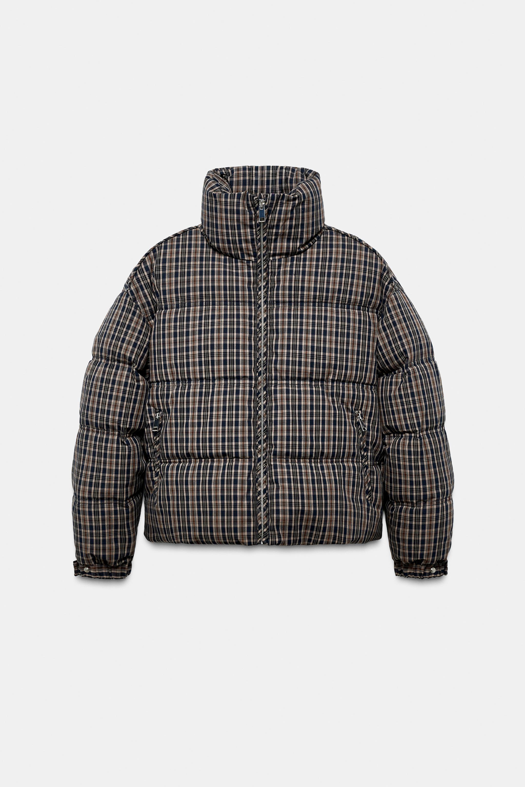 PLAID PUFFER ANORAK