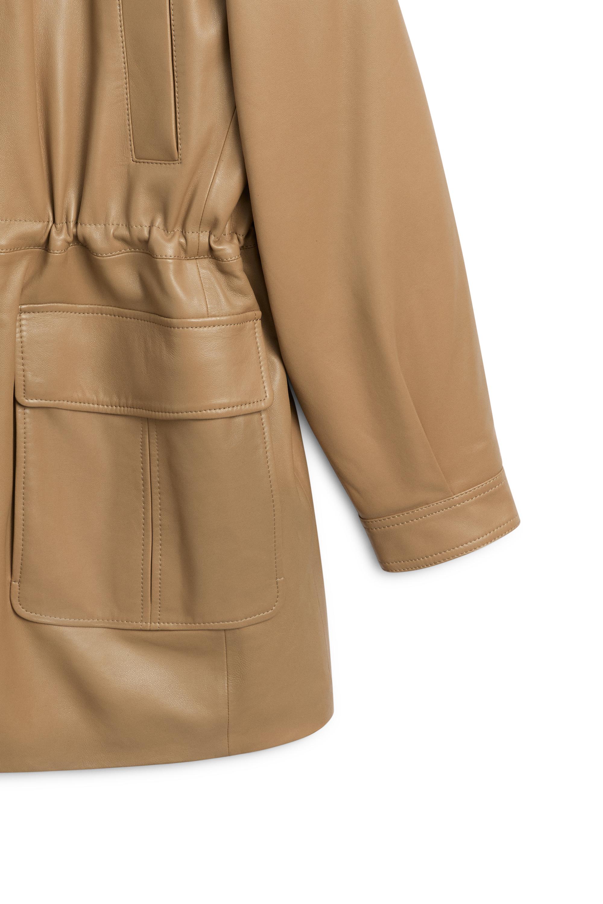 Gathered detail nappa leather parka - LIMITED EDITION