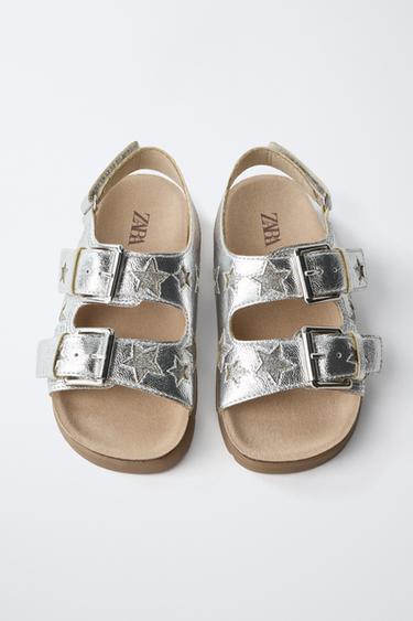 METALLIC STAR SANDALS - Silver by Zara - Image 3