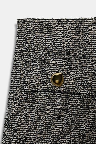 PANTALON STRUCTURÉ - Blanc / Noir de Zara - Image 2