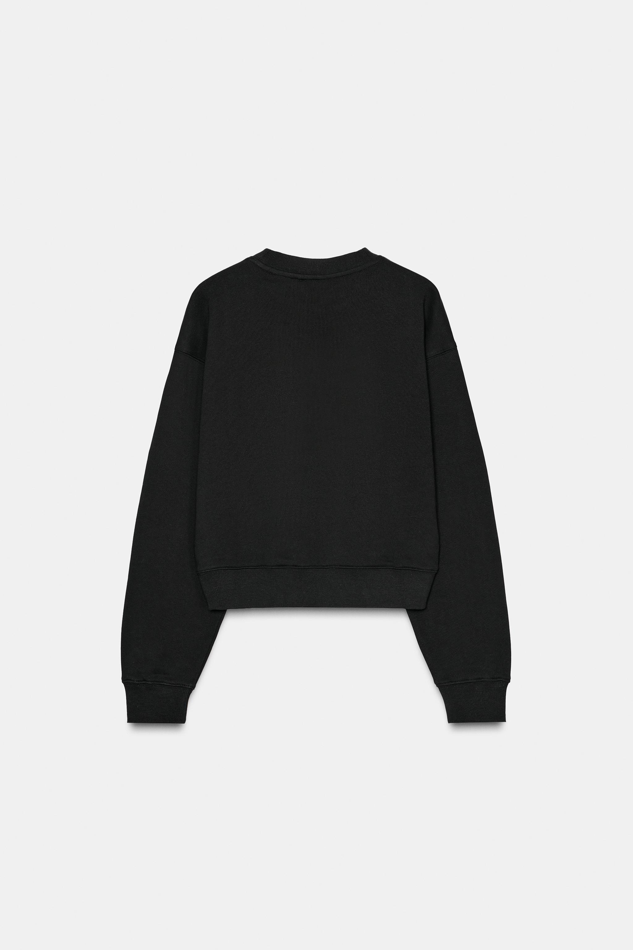 CONTRAST TEXT SWEATSHIRT