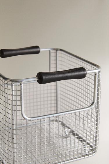 CORBEILLE MÉTALLIQUE RÉSILLE - Gris clair de Zara - Image 2