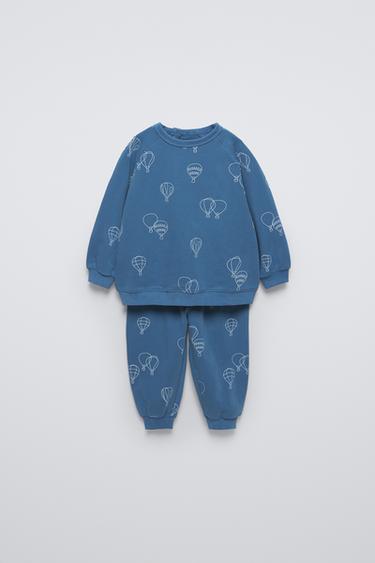 PRINTED SWEATSHIRT AND TROUSERS PACK - Light petrol blue by Zara - Image 0